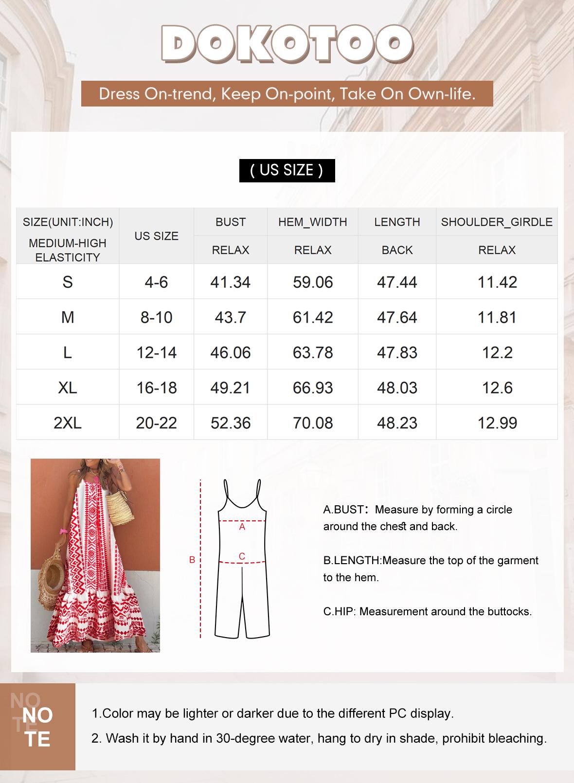 Dokotoo Floral Print Maxi Dress for Women - Comfortable & Elegant High Waist A-Line Silhouette Casual Chic Fashionable 100% Polyester Fabric Boho Style Summer Dress Dokotoo Floral Print Maxi Dress for Women - Comfortable & Elegant High Waist A-Line Silhouette Casual Chic Fashionable 100% Polyester Fabric Boho Style Summer Dress