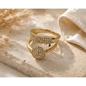 Gold Plated Ring with Hypoallergenic Design, Water Resistant, No Green Skin, Elegant and Durable