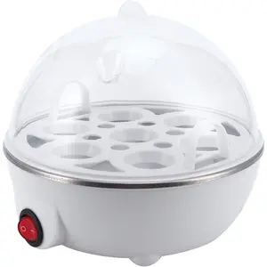 Rapid Egg Cooker, Electric Egg Boiler 7 Egg Capacity Mini Eggs Cooker Steamer Poacher for Kitchen Use(US)