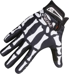 Azarxis Skeleton Gloves Adjustable Lightweight Racing Skull Sports Work Bone Gloves Anti-Slip Breathable for Men & Women Motorcycle, Cycling, Biking, Workout