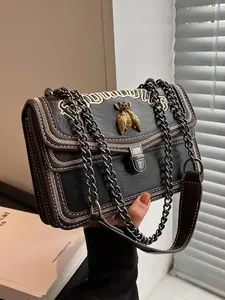 Women's Fashion Bee Decorated Crossbody Bag, Casual Versatile Commuter Bag, Trendy All-match Shoulder Bag for Daily Used, Fashion Crossbody Purse