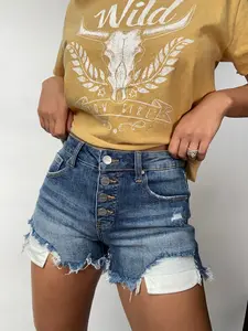 Katelynn Distressed Denim Shorts