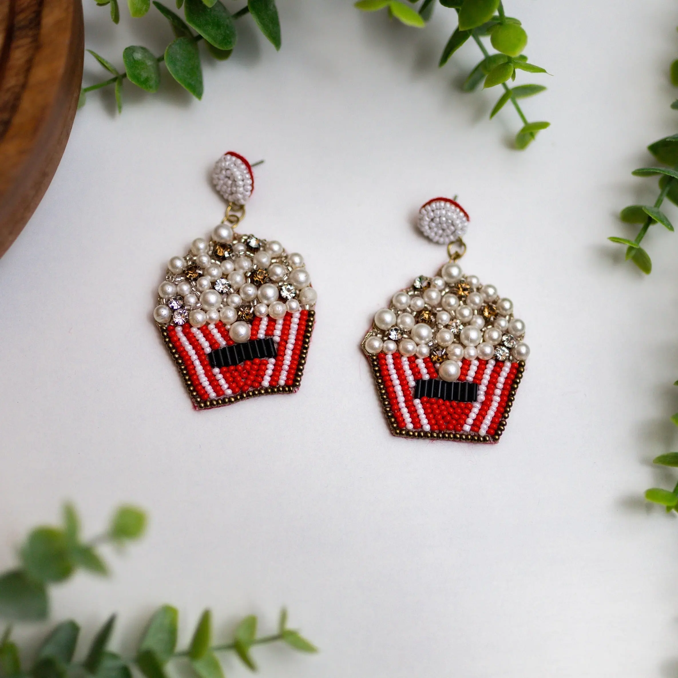Popcorn Beaded Earrings
