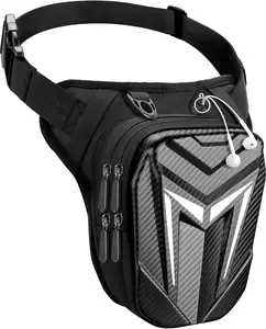 Thigh Bag with Leg Strap, Motorcycle Leg Bag Water-Resistant, Drop Leg Bag for Men Women, Sturdy EVA Pack Pocket, Expandable Storage Pocket for Cycling Hiking Climbing Fishing