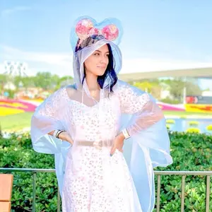 PonchEar- Adult (Vacation Rain Poncho with Hooded Design Reusable Durable Practical Rain Accessory)