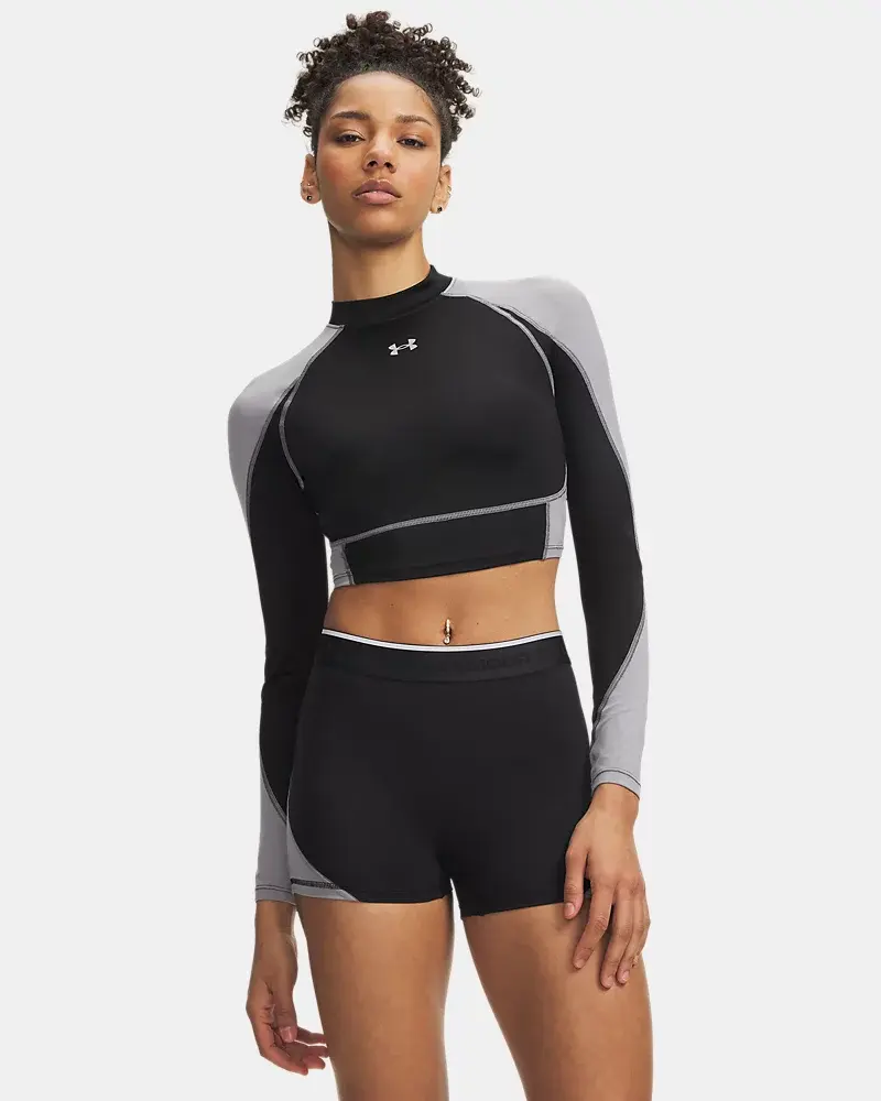 Under Armour HeatGear® Elite Women's Crop Mock Long Sleeve