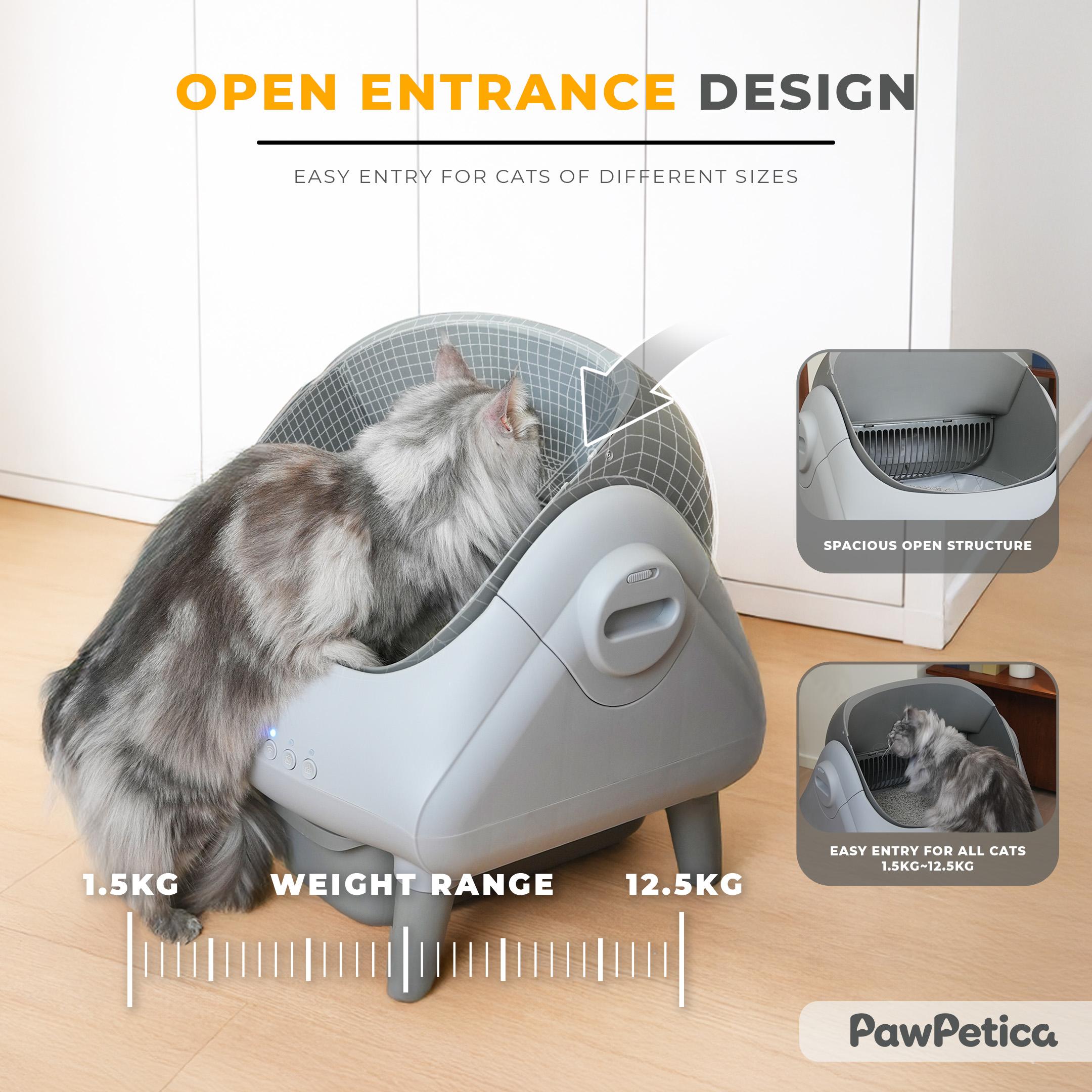 PawPetica Automatic Litter Box – Self-Cleaning, Hands-Free Cleaning, Odor-Free, Designed for Modern Cat Owners
