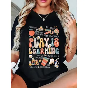 Cotton Play Is Learning Funny Preschool Kindergarten Teacher T-Shirt
