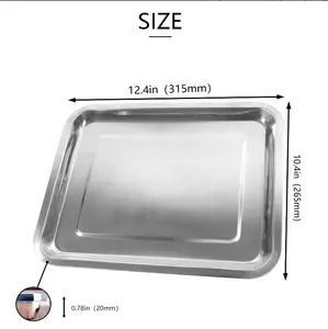 Stainless Steel Cuisinart Toaster Oven Tray Replacement, Dishwasher Safe Cuisinart Air Fryer Toaster Oven Replacement Tray, Fit for Cuisinart Air Fryer Toaster Oven TOA-060 & TOA-065
