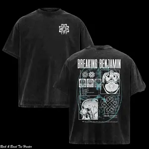 Retro Breaking Benjamin X-Ray Collage T-Shirt , Breaking Benjamin Shirt ,Rock Band Shirt, Retro Music Tee, Rock Music Lover Shirt, Vintage Band Shirts Casual Comfort Cotton Fabric Fit Top, Top Men's and Women's Clothing
