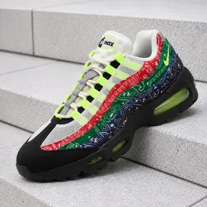 Nike Air Max 95 OG Big Bubble Neon Paisley Bandana IQ0620-100 Men's Fashion Sneaker New
