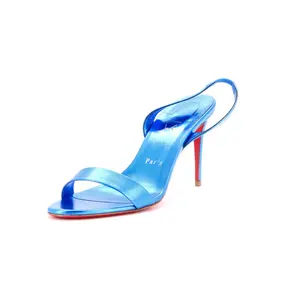 Pre-owned Christian Louboutin Women's O Marylin Sandals Leather 85 by Rebag