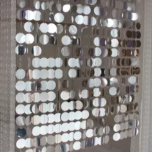 Sequin Door String Curtains, PVC Sequin Bead Doorway Door Window Room Divider Blind for Home Festivals Wedding Decorations (5, Silver)