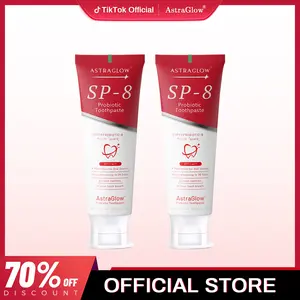 Astraglow SP-8 Toothpaste - Fluoride-Free Set for Oral Health & Fresh Breath - Gentle Formula with Natural Ingredients Aloe Chamomile