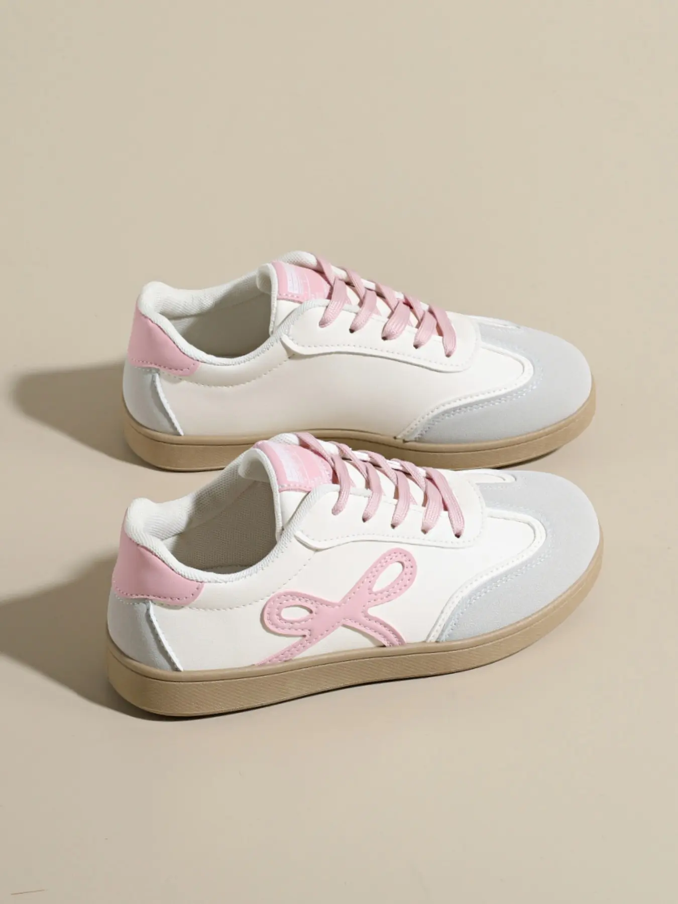 Cute Bow Decorative Athletic Sneakers, Lightweight Anti-Slip Soft Sole, Classic Casual All-Season Walking Shoes, Perfect for Daily Wear