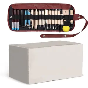 10LBs  Air Dry Clay Bulk,  -Purpose Modeling Sculpting Pottery Clay with 40 count Pottery Tools Kit for Beginners and Professional (White)
