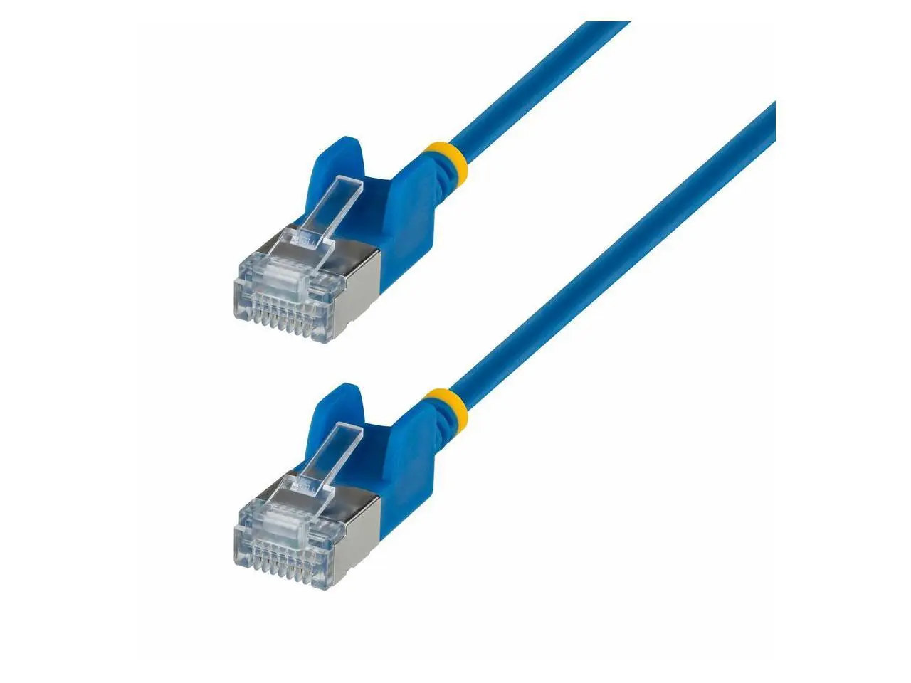 StarTech 14ft Blue Ultra Slim CAT6a Ethernet Cable, Snagless, U/FTP 34AWG Bare Copper, Slim RJ45 Patch Cord