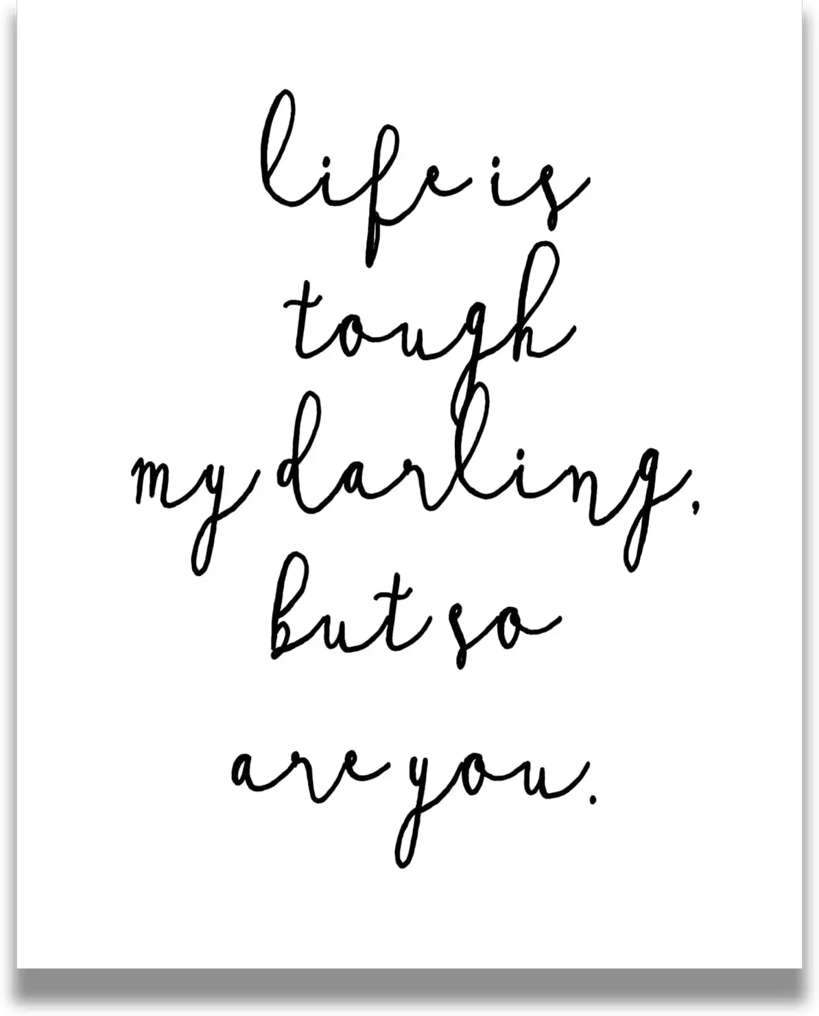 Govivo Is Tough, My Darling, But So Are You motivational wall art - office decor for women - Room decor for teen girls - Wall decorations for bedroom - 8x10 unframed print