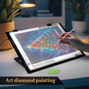 Diamond Painting LED Light Pad with Adjustable Stand, 3 Color Temperatures, 8 Brightness Levels, USB Powered, Art Drawing Tool Kit