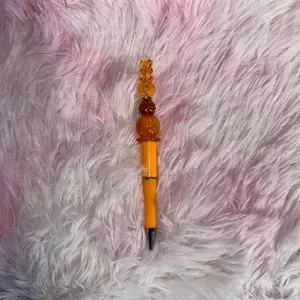 Orange Gummy Bear Beaded Pen - V [PREMADE]