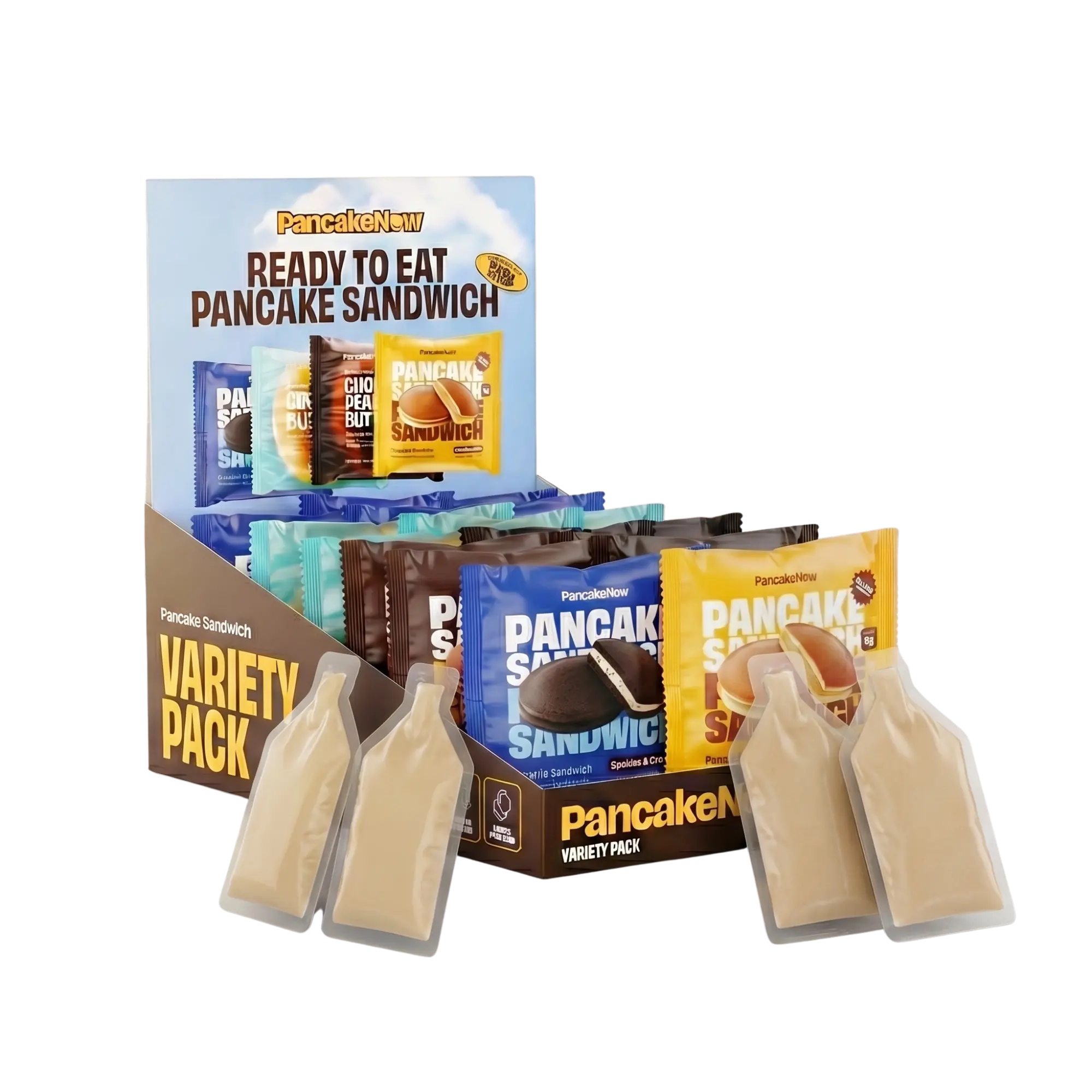 Variety Pack Pancake Sandwiches - Chocolate Peanut Butter, Cookies & Cream, Classic Maple, Cinnamon Bun