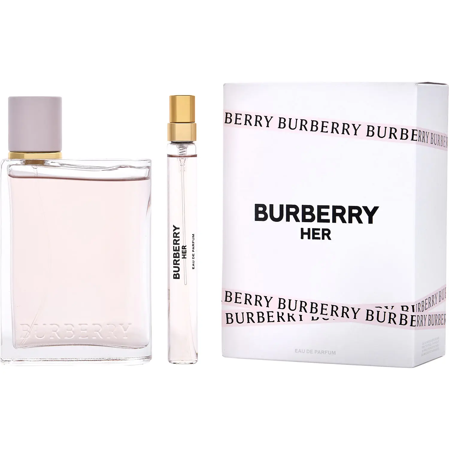 Burberry Her By Burberry Eau De Parfum Spray 3.3 Oz & Eau De Parfum Spray 0.33 Oz Mini For Women Burberry Her By Burberry Eau De Parfum Spray 3.3 Oz & Eau De Parfum Spray 0.33 Oz Mini For Women