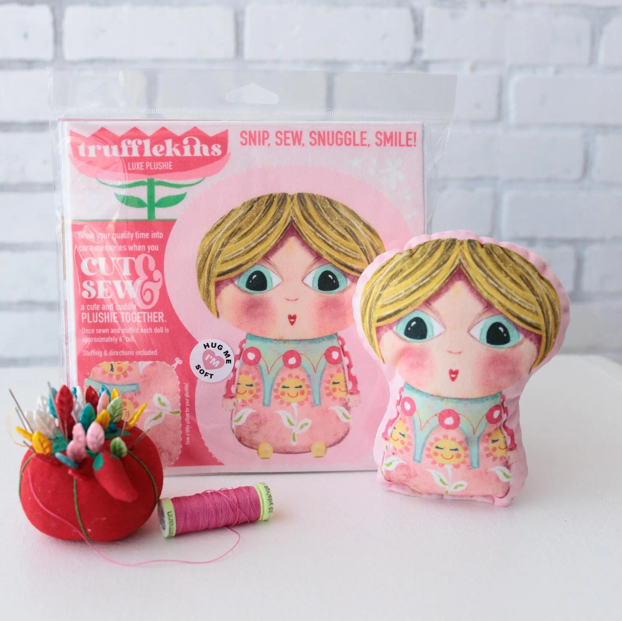 DIY Plushie Sewing Kit Trufflekins Doll Craft Kit for Beginners and Creative Adults