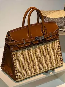 2026 Fashion Women's Handbag, Mother's Day Gift, Handmade Vine Basket Bag, Bir New Crossbody Bag, High-Quality Wedding Evening Bag
