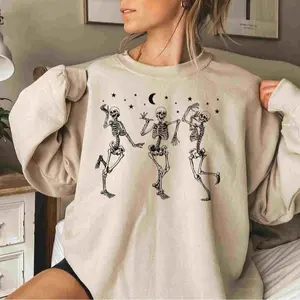 Dancing Skeleton Spooky Season Halloween Crewneck, Skeleton Sweatshirt, Skeleton Sweater, Halloween Hoodie, Fall Sweatshirt, Spooky Sweater
