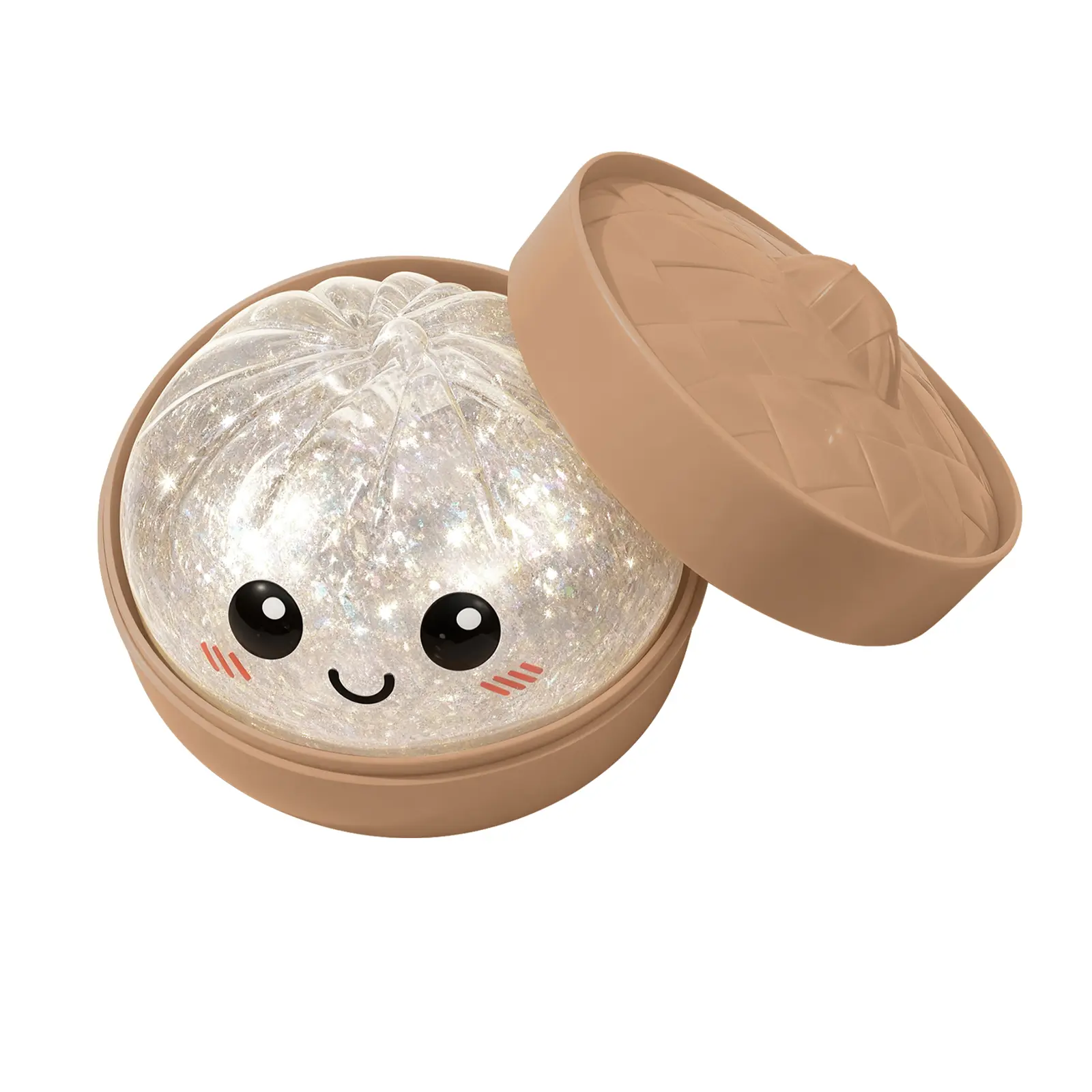 Dowmoo Transparent Pearl Bun Squishy Toy Portable Realistic Food Toy Soft Non-Sticky Hands Fun Stress Relief Squeeze Fidget Toy Viral TikTok Pocket Sensory Anxiety Relief ASMR Toy