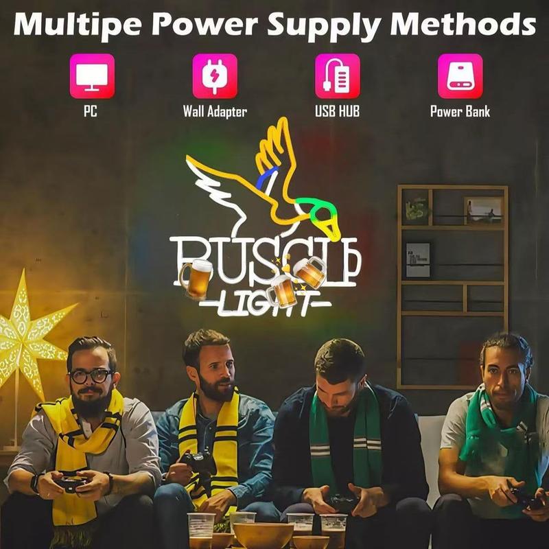 Anime LED Neon Light Busch Night Lamp, Cyberpunk Style, Wall Mounted, Adjustable, USB Powered, Perfect Gift for Boys and Girls, Dimmable Neon Sign