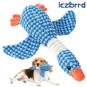 LCZLBRRD Blue Wild Goose Dog Toy - Squeaky Plush Chew Toy with BB Squeaker, Corn Grain Fabric for Teeth Cleaning & Scent Retention, Interactive Pet Toy for Small/Medium Dogs (Anxiety Relief & Boredom Buster)  great pet gift busy  dog  toys  squeaky