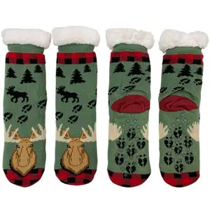 Cozy Moments Northwoods Moose Sherpa Socks