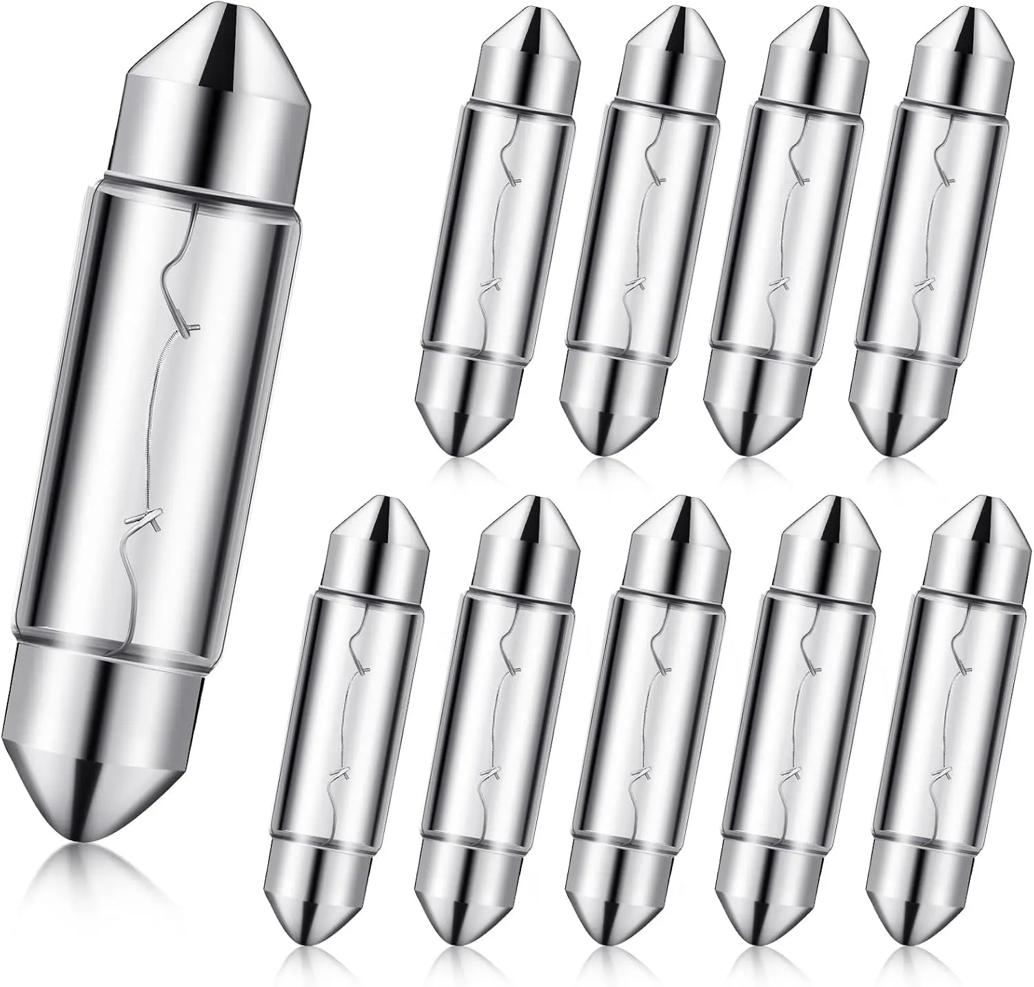 10 Pcs Xenon Festoon Light Bulb 12 Volt Xenon Bulb 39mm Under Cabinet Light for Counter Lighting and Under Cabinet Lighting in Kitchen(10 Watt)