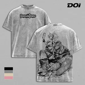 Caiman - Nikaido - Dorohedoro Graphic Tee, Vintage Washed Anime Shirt, Gyoza Knife Chaos Design Unisex Streetwear, Dark Fantasy Manga Aesthetic, Gift for Anime Lovers, Perfect for Dorohedoro Fans Who Love Brutal Action and Unique Characters