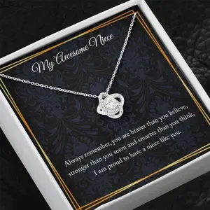 Niece Necklace, To My Niece Necklace Gift, Necklace For Niece, Birthday Necklace For Niece, Gift From Aunt Custom Necklace 78, Beautiful Necklace Gift for Niece Message Card Box, Perfect for Birthday, Christmas, Graduation