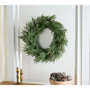 Cozy Cottage by Liz Marie 24" Faux Cypress and Larch Wreath