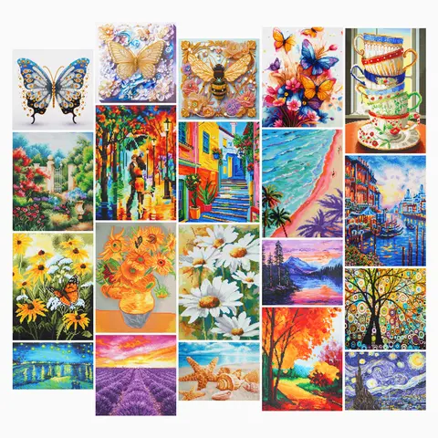 【Buy 1 Get 1 Free Gift】DT Luxury Bee & Floral Full Drill Rhinestone Diamond Art Kit, No Battery Needed DIY Handcraft Needle Crafts Kit with Golden Accents & Pearls, 19.6x19.6in Wall Decor, Perfect Gift for Art Enthusiasts