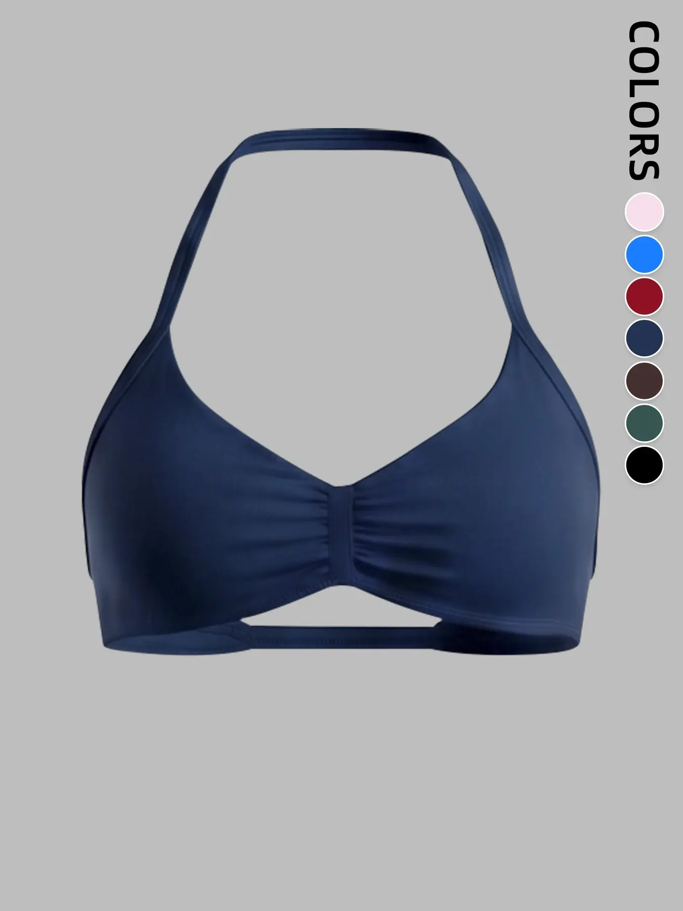 Multicolor Plain Gym Sports Bra, High Elasticity Halter Backless Yoga Top, Padded, Summer Workout Shirt, Comfortable Fashion Gymswear, Workout Bras, Exercise Bra