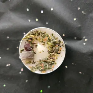Unfuckwithable Tea Light – Standing on Business Energy | Protection Candle | Boundary Setting Ritual | Garnet & Smoky Quartz | Iron Root Spell Candle