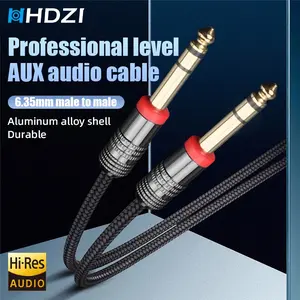 Hhdzi 6.5mm Audio Cable, High Fidelity Lossless Sound, Gold Plated Copper Plug, Shielded Structure, Ideal for Music Devices