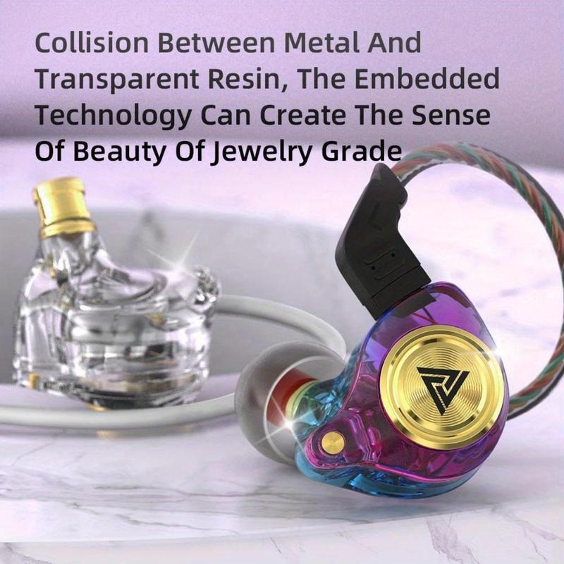 QKZ-AK3/AK6 Wired In-Ear Earphones with Mic – HiFi Subwoofer, Noise Cancelling, 3D Stereo Sound for Gaming, Sports & Gym