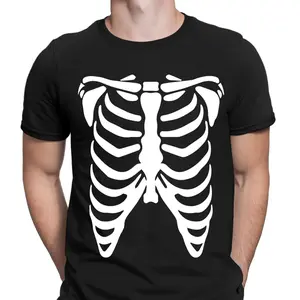 Skeleton Ribs Halloween Ribcage Bones Horror Scary Funny Mens T-Shirts