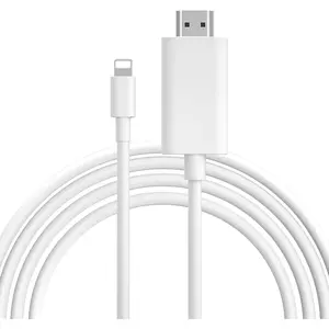 [MFi Certified] Lightning to HDMI Cable • HDMI Cable for iPhone to TV • Compatible with iPhone14, 13, 12, 11 to TV Output • with 1080P HD Display • Just Plug and Play/6.6FT