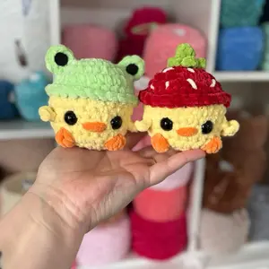 Chicks in Hats Handmade Crochet Plushies