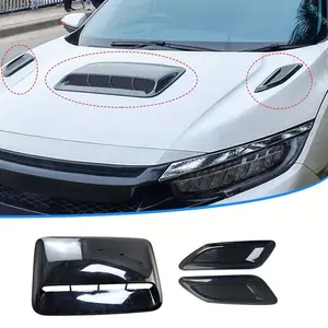 3pcs Universal Car Air Flow Intake Hood Scoop Vent Bonnet Cover Car Accessories - Boost Your Vehicle's Exterior Style!