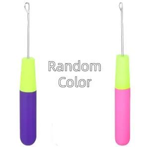 WOWANGEL 1Pcs Latch Hook Tool, Latch Hook Crochet Needle for Micro Braids, Hair Extension, Feather and Carpet Durable