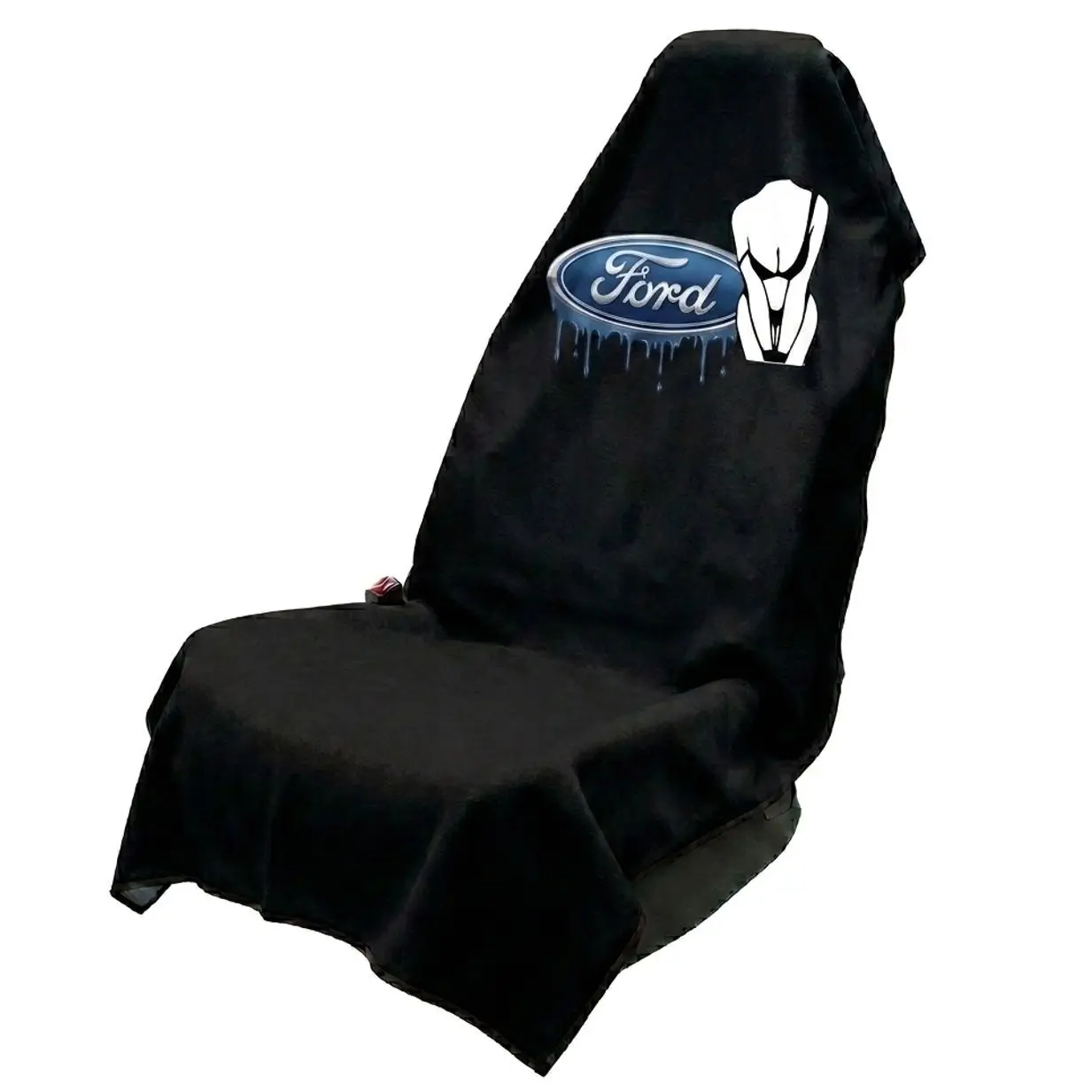 Black Truck Inspired Car Seat Cover Towel, Universal Auto Seat Protector, Quick Dry Washable Vehicle Seat Cover