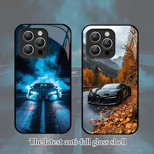 IPhone 16 Promax Car Sports Car Supercar Racing Car phone case Phone Case Tempered Glass Anti Drop, Anti Sweat Suitable for iPhone 15 14 13 12 11 XS Phone Protection Case Shockproof Silicone