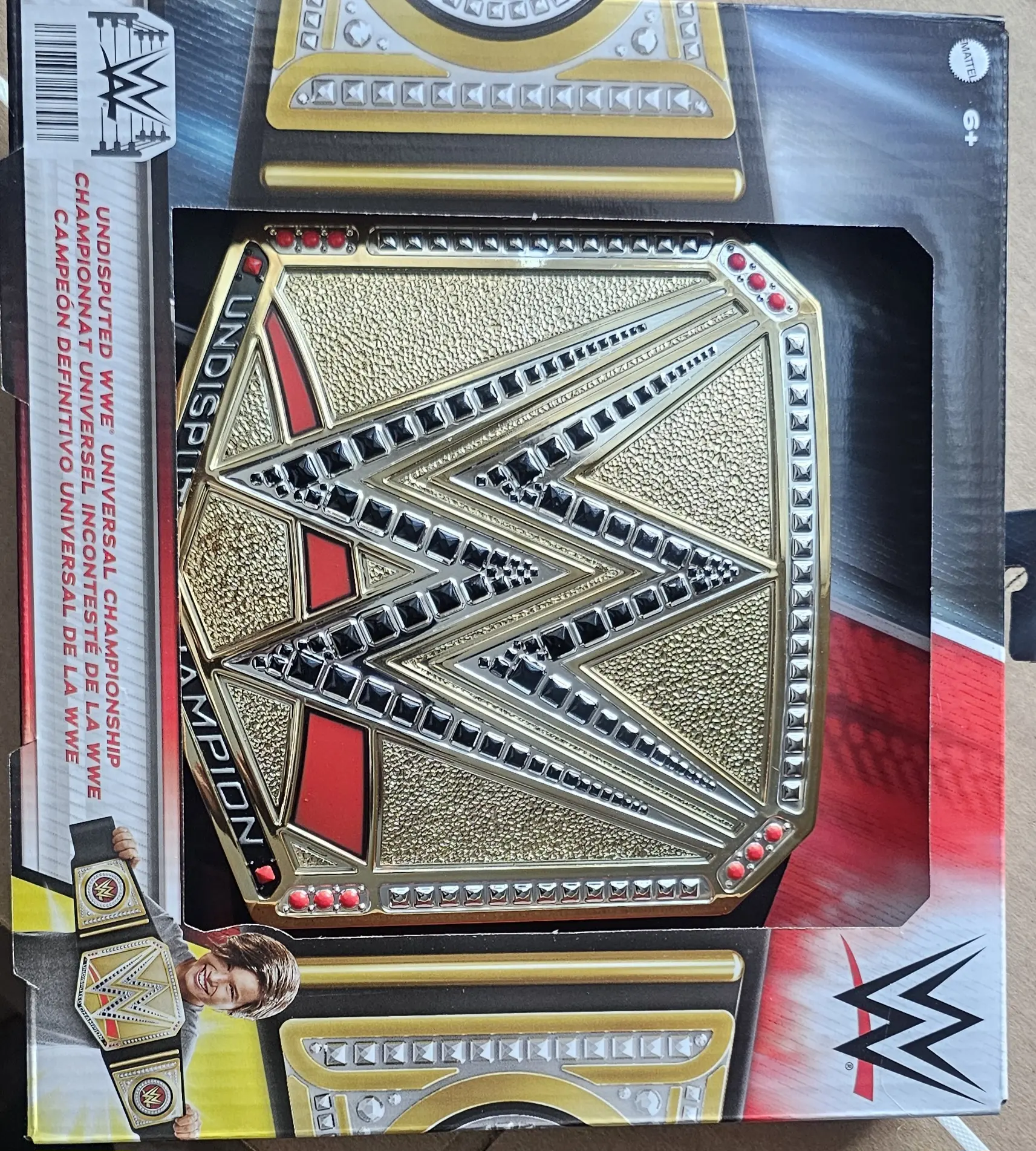 WWE Undisputed Championship Title Belt Replica World Heavyweight Wrestling Championship Belt Adult Size 5mm 1.5lbs 38 Inches Length